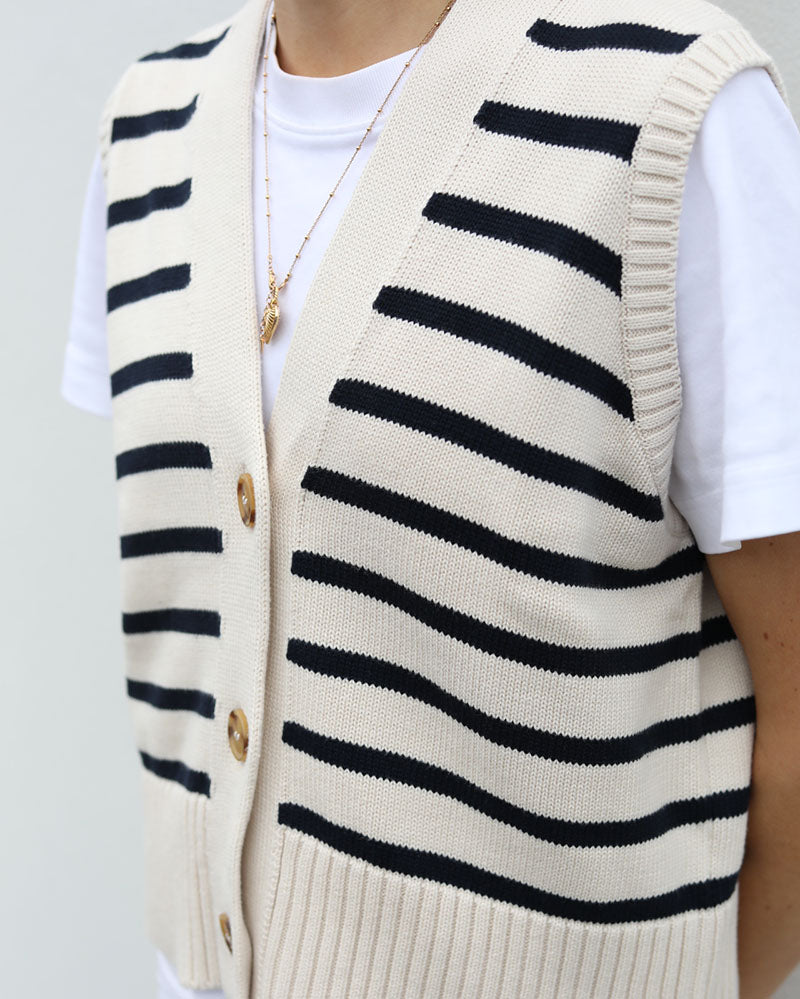 Montana Cardigan | Breton Stripe