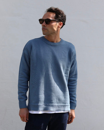 Cotton Guernsey | Dove Blue