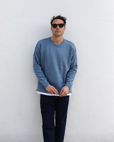 Cotton Guernsey | Dove Blue