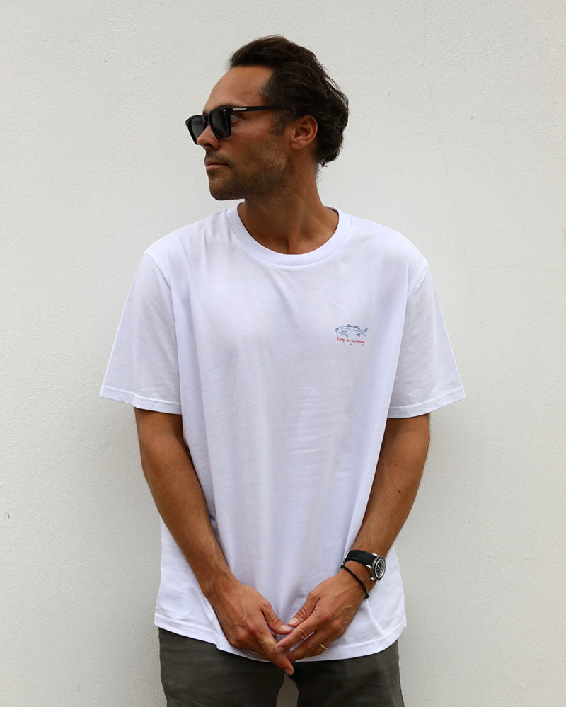 Keep On Swimming | White T-shirt