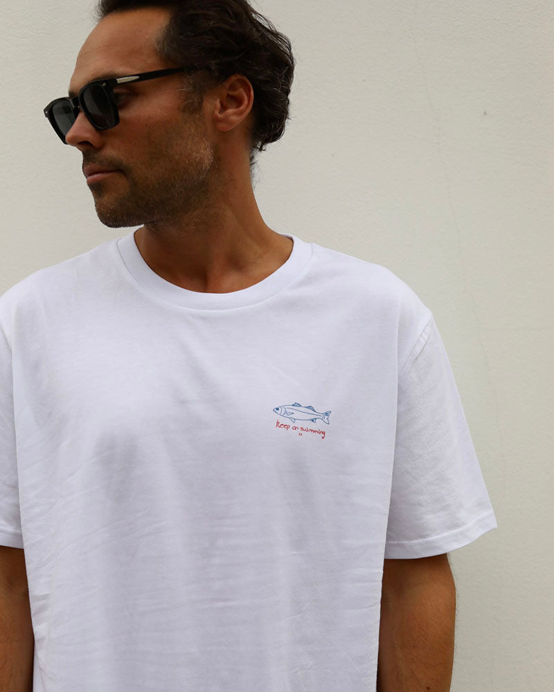 Keep On Swimming | White T-shirt