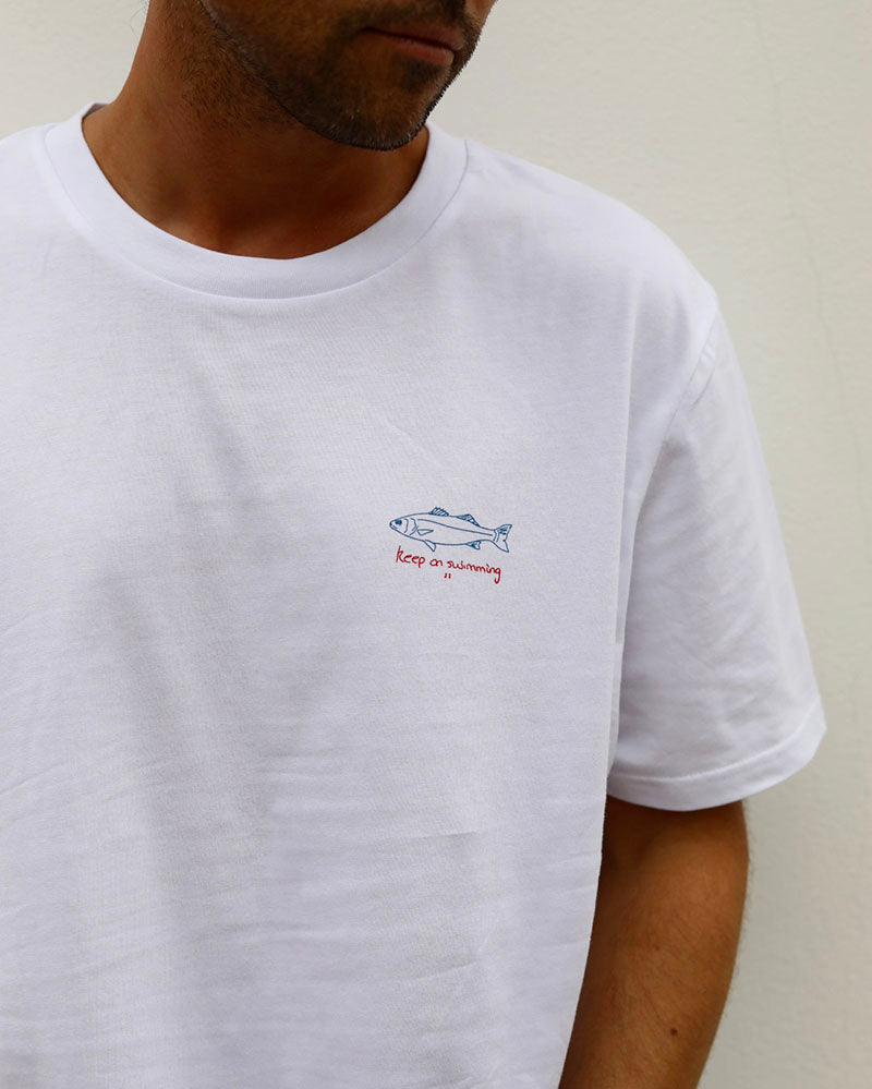 Keep On Swimming | White T-shirt