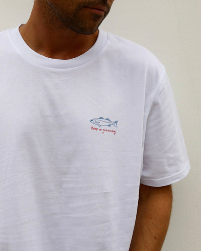 Keep On Swimming | White T-shirt