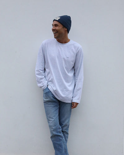 Martini Please Long Sleeve T | Ash Grey