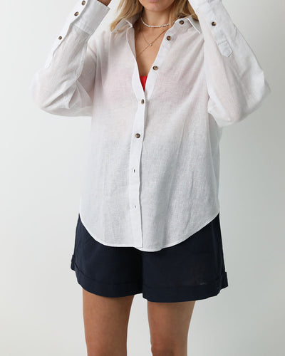 Condesa Short | Navy Linen