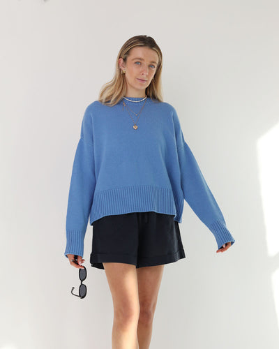 Condesa Short | Navy Linen