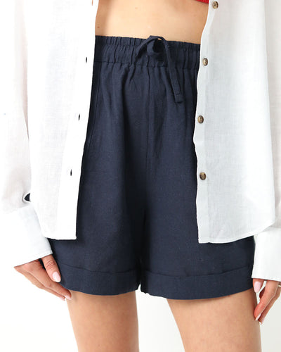 Condesa Short | Navy Linen