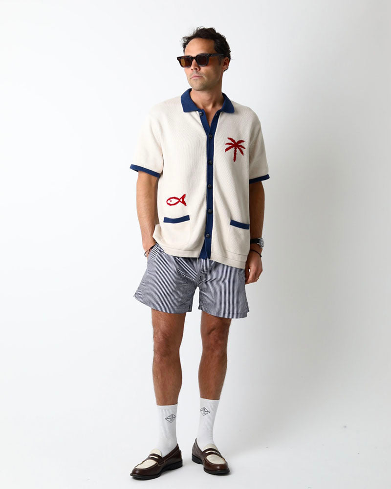 Swim short | Navy Pinstripe