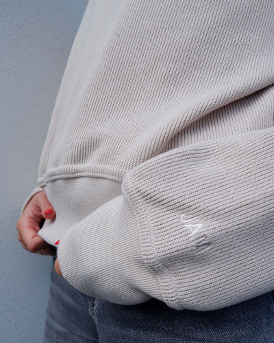 Cropped 1/4 zip | Sandstone