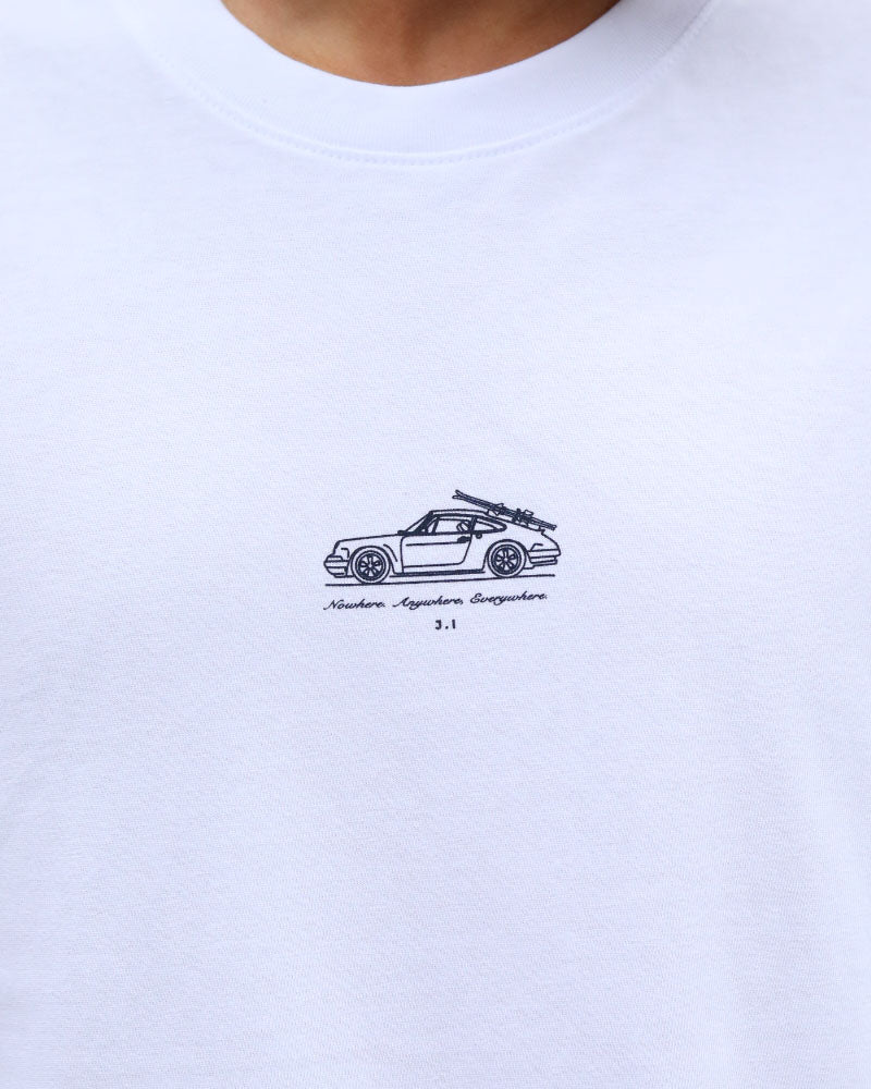 Nowhere Anywhere Everywhere Ski Edition | Heavyweight T White