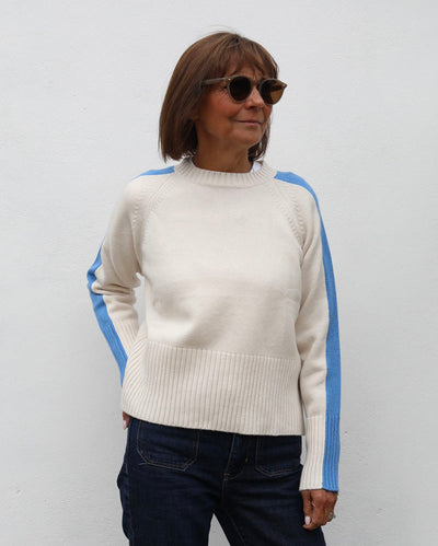 Portofino Crew Sky Blue | Cashmere-Lambswool