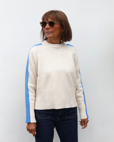 Portofino Crew Sky Blue | Cashmere-Lambswool
