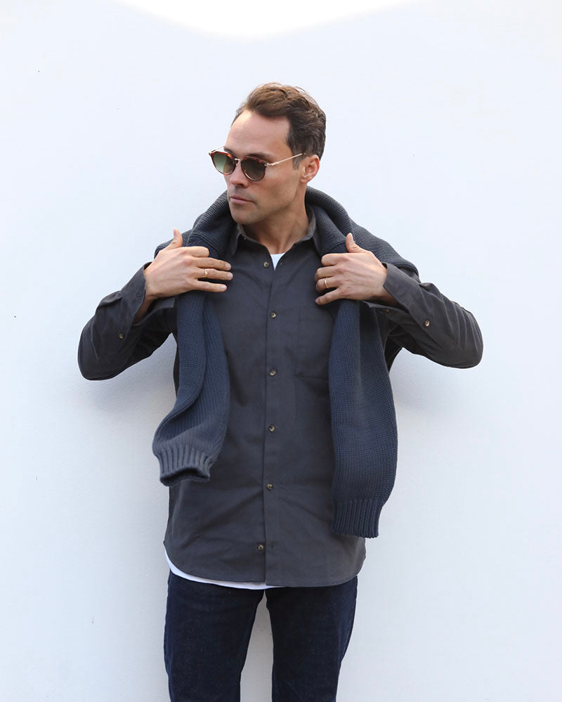 Heavy Cotton Drill Shirt | Slate