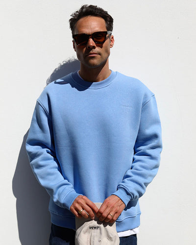 Dropped Shoulder Sweat | Summer Blue