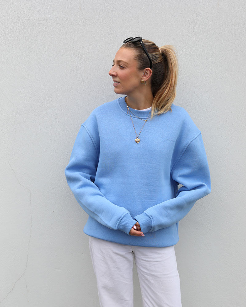 Dropped Shoulder Sweat | Summer Blue