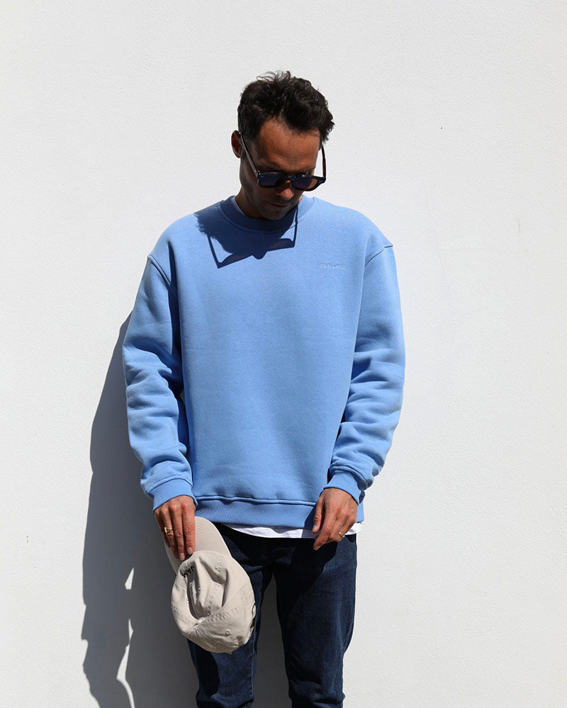 Dropped Shoulder Sweat | Summer Blue