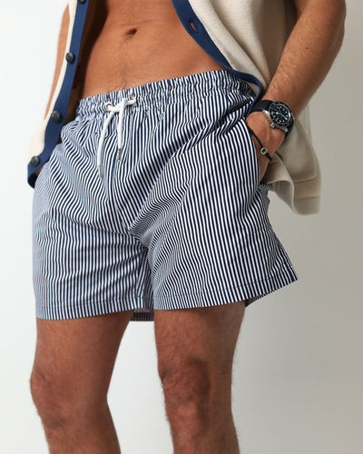 Swim short | Navy Pinstripe