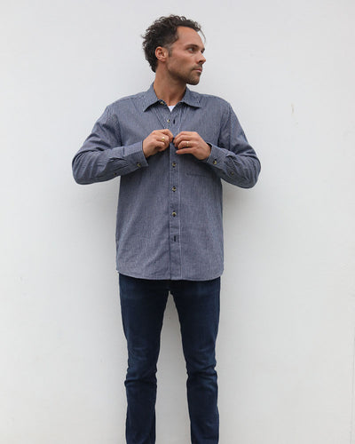 Tokyo Shirt | Navy Pin Stripe