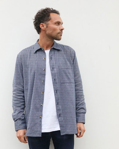 Tokyo Shirt | Navy Pin Stripe